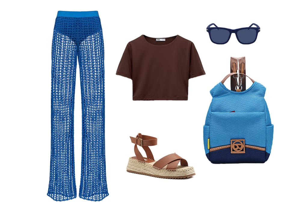 outfit mesh azul