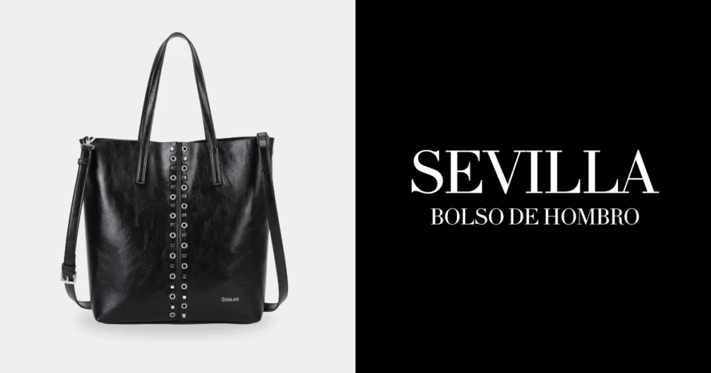 Bolso de hombro con tachuelas “Sevilla” de Binnari.