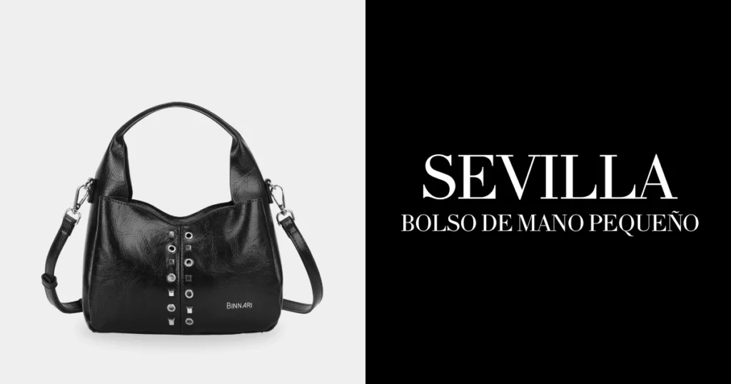 Bolso de mano pequeño con tachuelas “Sevilla” de Binnari.