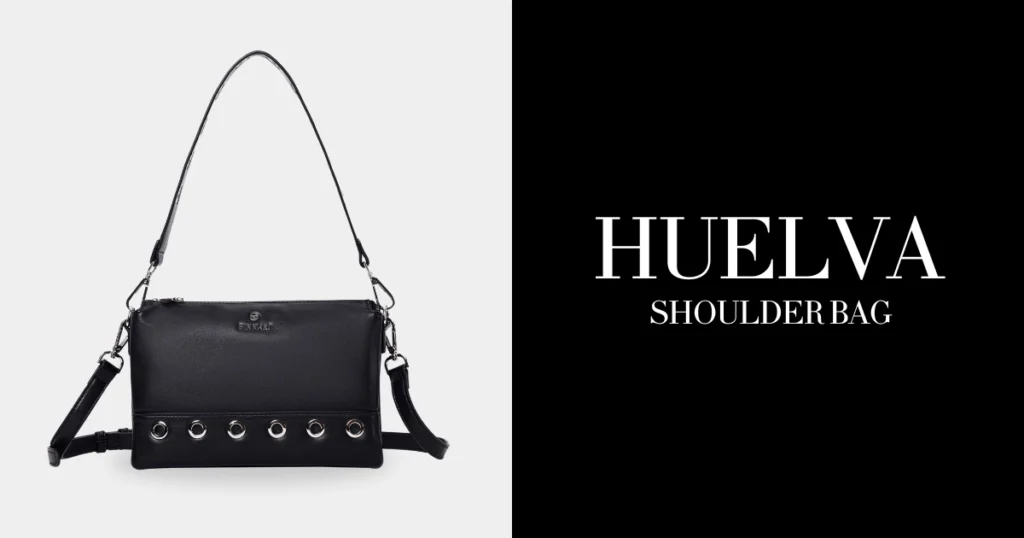 Studded shoulder bag ‘Huelva’ by Binnari.